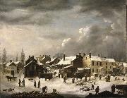 Francis Guy Winter Scene in Brooklyn oil painting reproduction